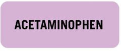 United Ad Label Drug Label UAL™ Anesthesia Label Acetaminophen Lavender 7/8 X 2-1/4 Inch - M-1135237-2459 - Roll of 1
