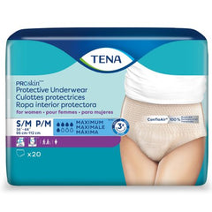 Essity HMS North America Inc Female Adult Absorbent Underwear TENA ProSkin™ Pull On with Tear Away Seams Small / Medium Disposable Heavy Absorbency - M-1135407-4216 - Case of 80