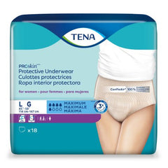 Essity HMS North America Inc Female Adult Absorbent Underwear TENA ProSkin™ Pull On with Tear Away Seams Large Disposable Moderate Absorbency - M-1135408-3457 - Bag of 18