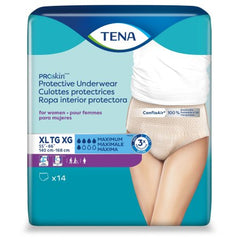 Essity HMS North America Inc Female Adult Absorbent Underwear TENA ProSkin™ Pull On with Tear Away Seams X-Large Disposable Moderate Absorbency - M-1135409-3244 - Case of 56