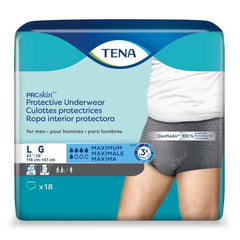 Essity HMS North America Inc Male Adult Absorbent Underwear TENA ProSkin™ Pull On with Tear Away Seams Large Disposable Moderate Absorbency - M-1135411-3520 - Case of 72