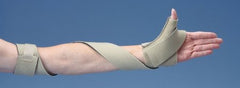 Patterson Medical Supply Thumb Splint Rolyan® TAP Small Hook and Loop Strap Closure Left Hand Beige
