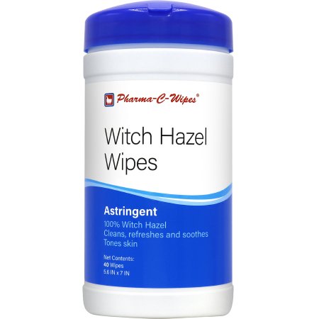 Kleen Test Products Corp Witch Hazel Astringent Pharma-C-Wipes 40 Count Wipe