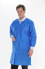 Valumax International Lab Coat ValuMax® Extra-Safe™ Royal Blue X-Small Knee Length Limited Reuse