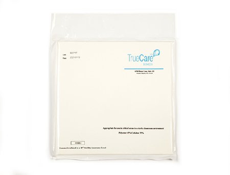 TrueCare Biomedix Cleanroom Wipe ISO Class 5 White Sterile Cellulose Blend 12 X 12 Inch Disposable - M-1136417-1156 - Pack of 8