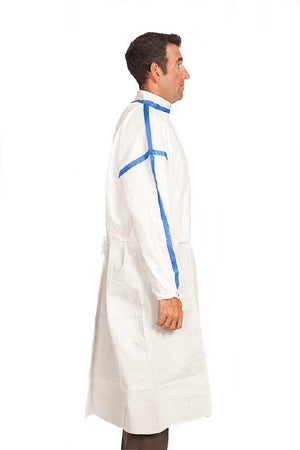 TrueCare Biomedix Cleanroom Gown One Size Fits Most White Sterile Disposable