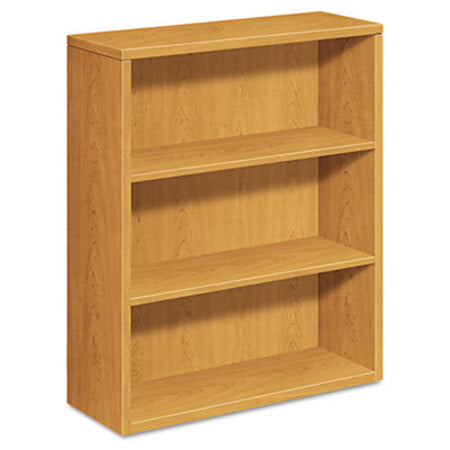 HON® 10500 Series Laminate Bookcase, Three-Shelf, 36w x 13-1/8d x 43-3/8h, Harvest