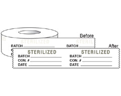Shamrock Scientific Pre-Printed Label Communication Fill In White Tape Sterilized Batch Con# Date Black Quality Control Label 3/4 X 2160 Inch - M-1137563-3667 - Roll of 1