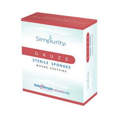Safe N Simple Gauze Sponge Simpurity™ Cotton 12-Ply 6 X 6-3/4 Inch Rectangle Sterile