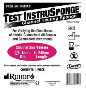 Ruhof Healthcare Channel Cleaning Verification Sponge Test® InstruSponge™ - M-1138071-1591 - Case of 100