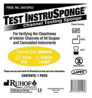 Ruhof Healthcare Channel Cleaning Verification Sponge Test® InstruSponge™ - M-1138072-2348 - Case of 100
