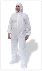 Carter-Health Disposables LLC Cleanroom Coverall with Hood and Boot Covers Sunlite Ultra Medium White Disposable NonSterile