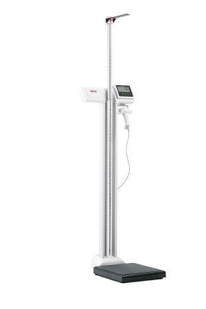 Seca Column Scale with Height Rod seca® 787 Digital Display 550 lbs. / 250 kg Capacity White Battery Operated