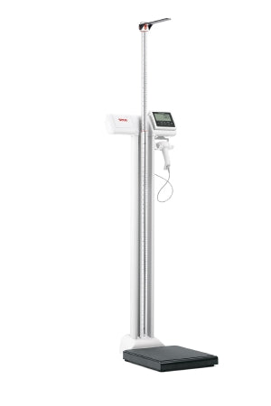 Seca Column Scale with Height Rod seca® 797 Digital Display 550 lbs. / 250 kg Capacity White AC Operation