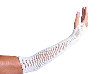 Elastic Net Retainer Dressing McKesson Tubular / Pre-Cut Elastic Covered Cotton 1 Yard Size 7 White Large Arm NonSterile