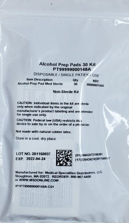 Alcohol Prep Pad McKesson 70% Strength Isopropyl Alcohol Individual Packet Sterile