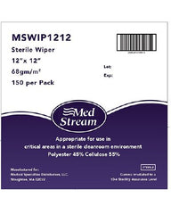 Cleanroom Wipe McKesson ISO Class 5 White Sterile Polyester / Cellulose 12 X 12 Inch Disposable - M-1139240-1179 - Case of 1200