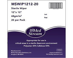 Cleanroom Wipe McKesson ISO Class 5 White Sterile Polyester / Cellulose 12 X 12 Inch Disposable - M-1139247-1482 - Pack of 20