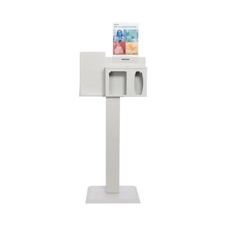 Hygiene Dispensing Station McKesson Floor Stand Quartz Beige 22.3 W X 60.5 H X 17 D Inch Aluminum / Cold Rolled Steel / PETG Plastic