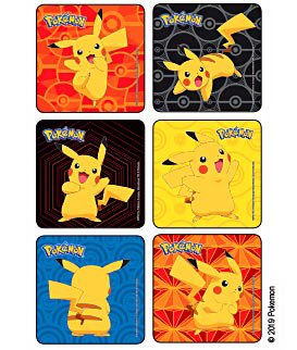 Medibadge Kids Love Stickers® 72 Per Unit Pokemon Pikachu Sticker 2.5 Inch