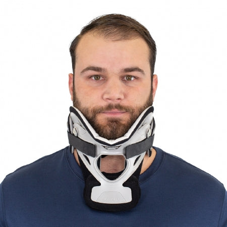 DJO Rigid Cervical Collar ProCare® XTEND 174 Preformed Adult X-Small Two-Piece / Trachea Opening 1-1/4 Inch Height 8 to 14 Inch Neck Circumference