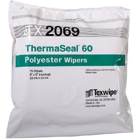 Texwipe Cleanroom Wipe ThermaSeal™ 60 White NonSterile Polyester 9 X 9 Inch Disposable - M-1140710-2789 - Case of 1500