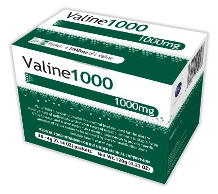 Vitaflo USA LLC Amino Acid Oral Supplement Valine1000 Unflavored 4 Gram Individual Packet Powder