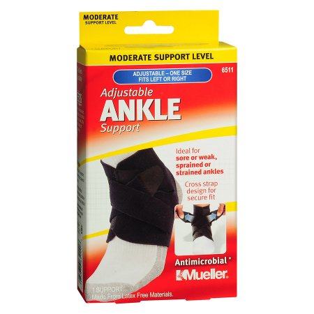 Mueller Sports Medicine Ankle Support Mueller® Sport Care® One Size Fits Most Hook and Loop Strap Closure Male 4-1/2 to 13 / Female 6 to 14-1/2 Left or Right Foot