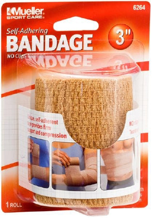 Mueller Sports Medicine Cohesive Bandage Mueller® 3 Inch X 5 Yard Standard Compression Self-adherent Closure Beige NonSterile