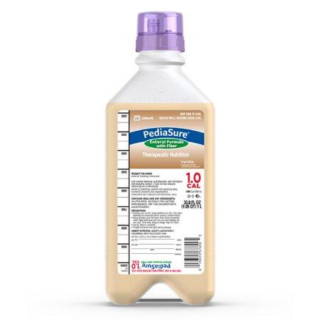 Abbott Nutrition Pediatric Tube Feeding Formula PediaSure® 1.0 Cal with Fiber 1 Liter Bottle Ready to Hang Unflavored Ages 1 to 13 Years