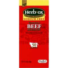 Hormel Food Sales Sodium Free Instant Broth Herb-Ox® Beef Flavor Bouillon Flavor Ready to Use 8 oz. Individual Packet