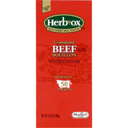 Hormel Food Sales Instant Broth Herb-Ox® Beef Flavor Bouillon Flavor Ready to Use 8 oz. Individual Packet