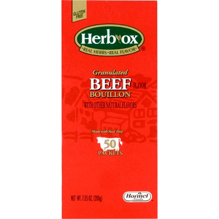 Hormel Food Sales Instant Broth Herb-Ox® Beef Flavor Bouillon Flavor Ready to Use 8 oz. Individual Packet