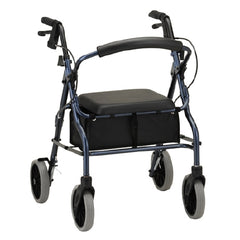 Nova Ortho-Med 4 Wheel Rollator Zoom 22 Blue Aluminum Frame