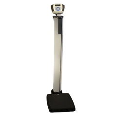 Health O Meter Column Scale with Height Rod Health O Meter® Digital Display 272 kg Capacity Gray AC Operation