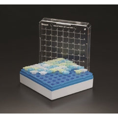 Simport Scientific Microcentrifuge Tube Storage Box Polystyrene / Polyurethane Foam Insert 64 Tube Capacity