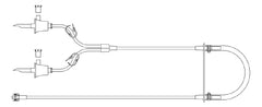 MPS Medical TUBING, DUAL LEAD HI-VOL PMP W/VNTD SPIKE & ML LL(40/BX) - M-1142302-4846 - Case of 40