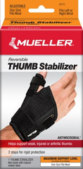 Mueller Sports Medicine Thumb Stabilizer Mueller Sport Care® Adult One Size Fits Most D-Ring / Hook and Loop Strap Closure Left Hand Black