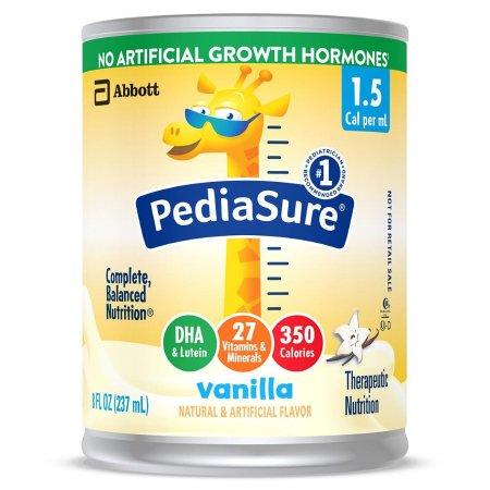 Abbott Nutrition Pediatric Oral Supplement / Tube Feeding Formula PediaSure® 1.5 Cal Vanilla Flavor 8 oz. Can Ready to Use