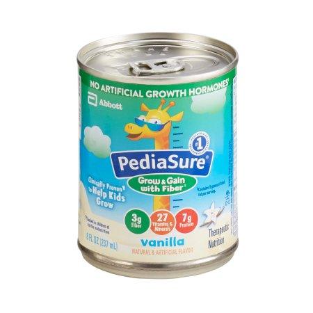 Abbott Nutrition Pediatric Oral Supplement PediaSure® Grow & Gain with Fiber Vanilla Flavor 8 oz. Can Ready to Use