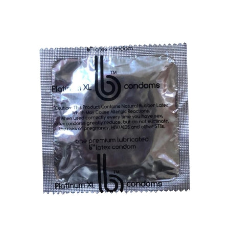 B Holding Group Condom Platinum XL b® Lubricated Large 1,000 per Case