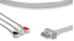 Future Health Concepts Lead Wire Cable 3 Leads AHA AA Style 35in Snap For use With ECG Lead Set M1633A