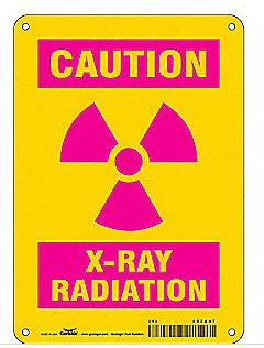 Grainger Wall Sign Caution Caution X-Ray Radiation - M-1144291-4339 - Each