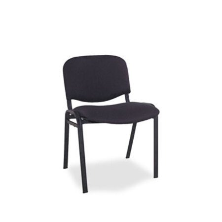 Alera® Alera Continental Series Stacking Chairs, Black Seat/Black Back, Black Base, 4/Carton