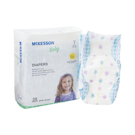 Unisex Baby Diaper McKesson Size 7 Disposable Moderate Absorbency - M-1144480-1961 - Case of 4