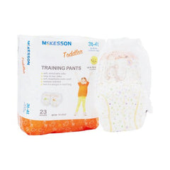 Unisex Toddler Training Pants McKesson Pull On with Tear Away Seams Size 3T to 4T Disposable Heavy Absorbency - M-1144482-3466 - Bag of 1