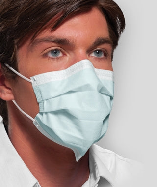 Crosstex Procedure Mask Isofluid FogFree™ Anti-fog Strip Pleated Earloops One Size Fits Most Blue NonSterile ASTM Level 1