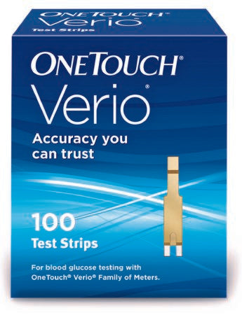 LifeScan Blood Glucose Test Strips OneTouch® Verio® 100 Strips per Box Our smallest sample size ever at 0.4 Microliter and fast results in just 5 seconds For OneTouch® Verio® Meter