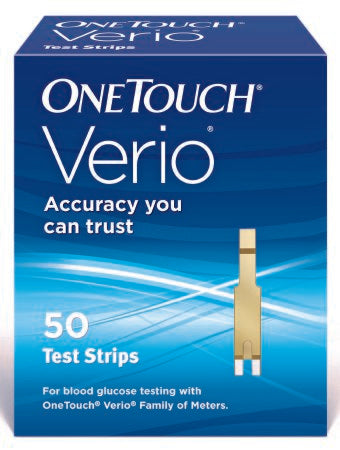 LifeScan Blood Glucose Test Strips OneTouch® Verio® 50 Strips per Box Our smallest sample size ever at 0.4 Microliter and fast results in just 5 seconds For OneTouch® Verio® Meter