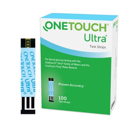 LifeScan Blood Glucose Test Strips OneTouch® Ultra® 100 Strips per Box For OneTouch® Ultra® Blood Glucose Meter